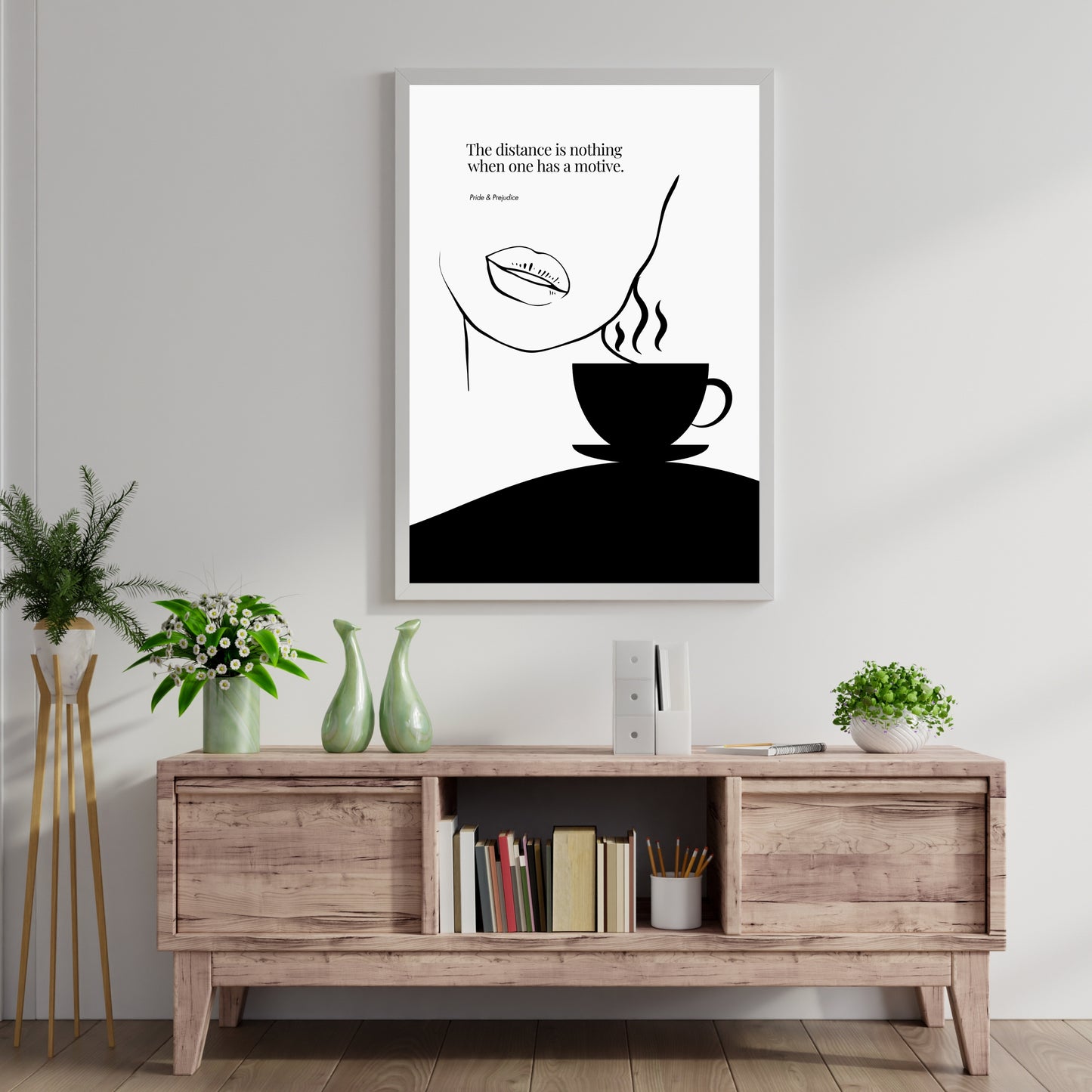 Jane Austen Quote-  Pride & Prejudice Minimalist Poster