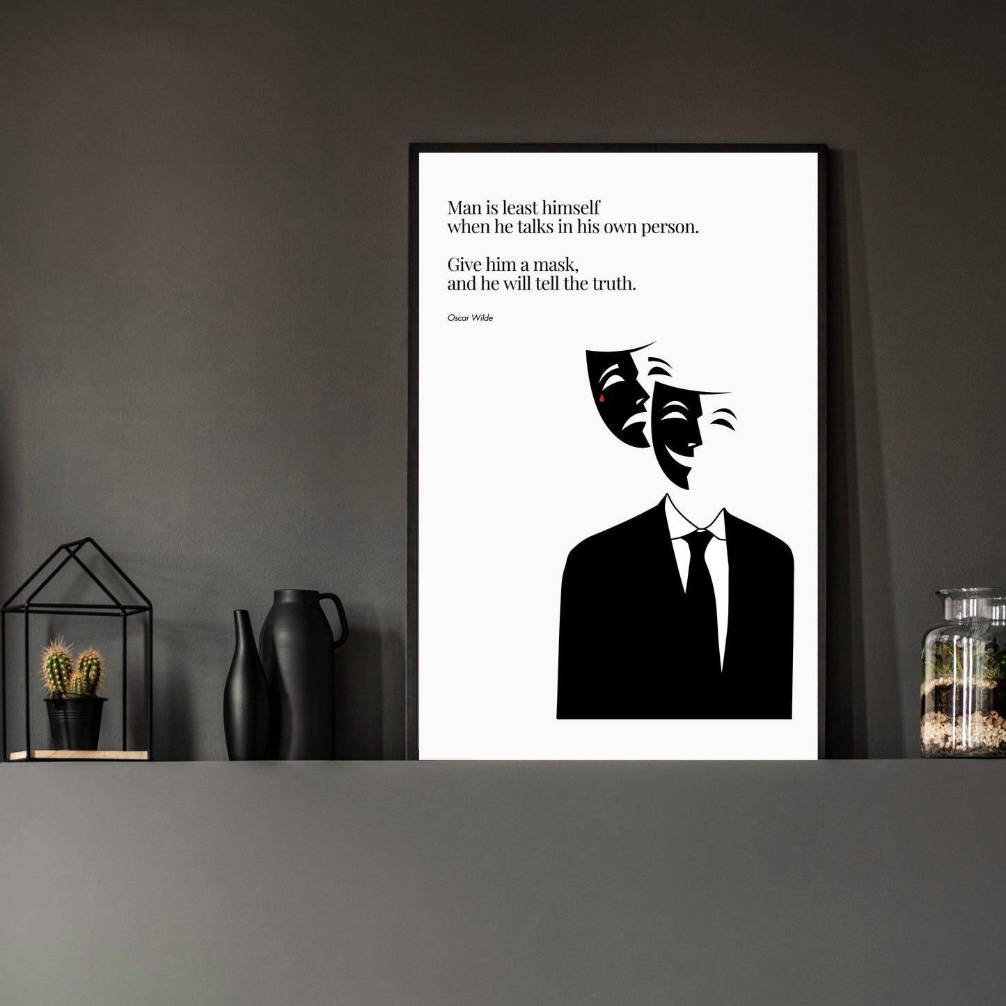 Oscar Wilde Quote Print - Minimalist Poster Wall Art