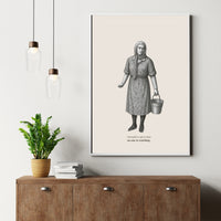Engraving Art Poster – Quiet Strength Vintage Wall Art
