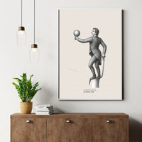 Balancing Figure Poster – Control & Fear Minimalist Wall Art