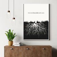 Minimalist Roots Poster – Hidden Depth Conceptual Wall Art