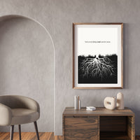 Minimalist Roots Poster – Hidden Depth Conceptual Wall Art