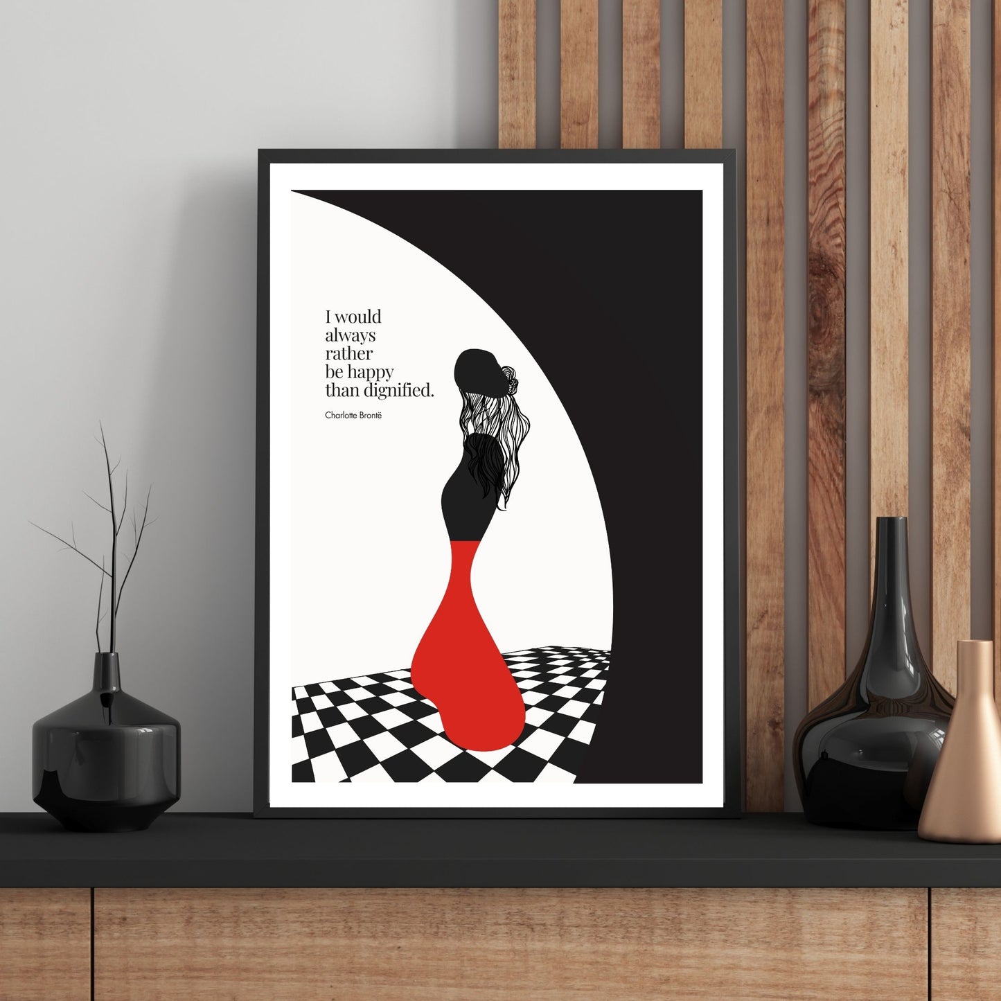 Charlotte Brontë Quote Minimalist Art Print