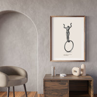 Suspended Figure Poster – "What Holds You Up Can Trap You" Wall Art