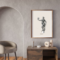 Balancing Figure Poster – Control & Fear Minimalist Wall Art