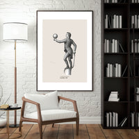 Balancing Figure Poster – Control & Fear Minimalist Wall Art