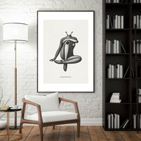 Abstract Human Figure Poster – Emotion & Form Conceptual Wall Art