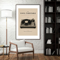 The Vinyl Turntable Poster – 1970s Record Player Wall Art