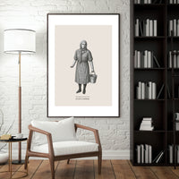 Engraving Art Poster – Quiet Strength Vintage Wall Art