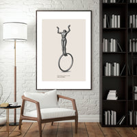 Suspended Figure Poster – "What Holds You Up Can Trap You" Wall Art