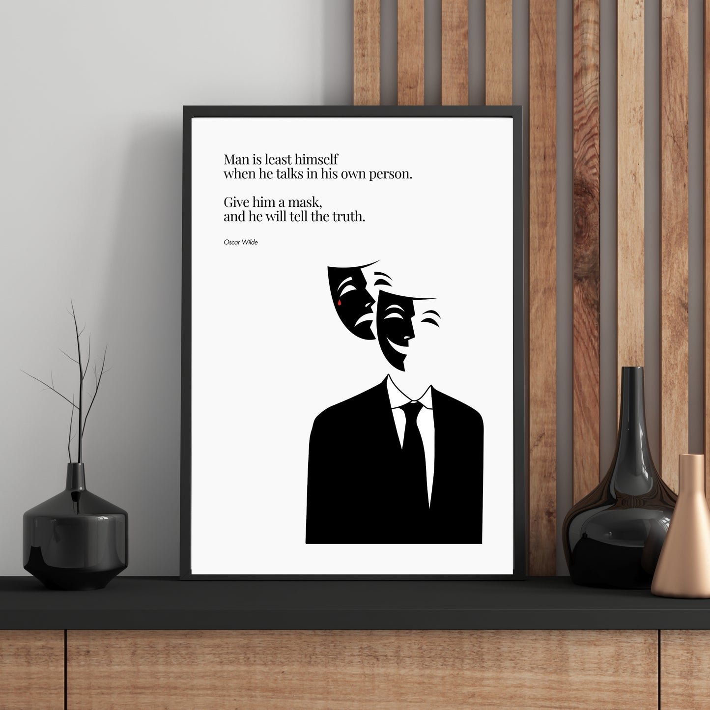Oscar Wilde Quote Print - Minimalist Poster Wall Art