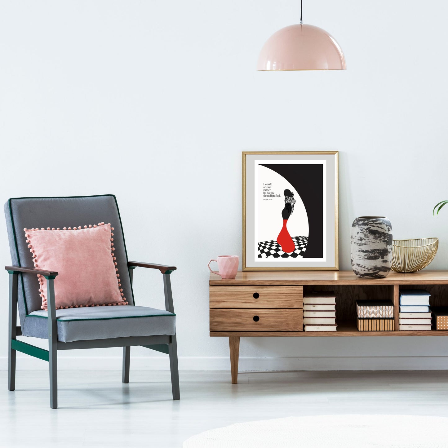 Charlotte Brontë Quote Minimalist Art Print