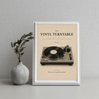 The Vinyl Turntable Poster – 1970s Record Player Wall Art