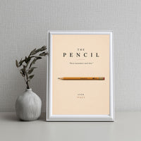 The Pencil Poster – Minimalist Pencil Wall Art for Creatives