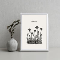 Eye Flower Poster – Surreal Optical Illusion Wall Art