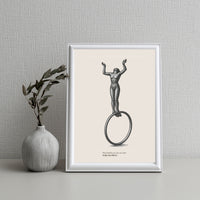 Suspended Figure Poster – "What Holds You Up Can Trap You" Wall Art
