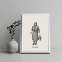 Engraving Art Poster – Quiet Strength Vintage Wall Art