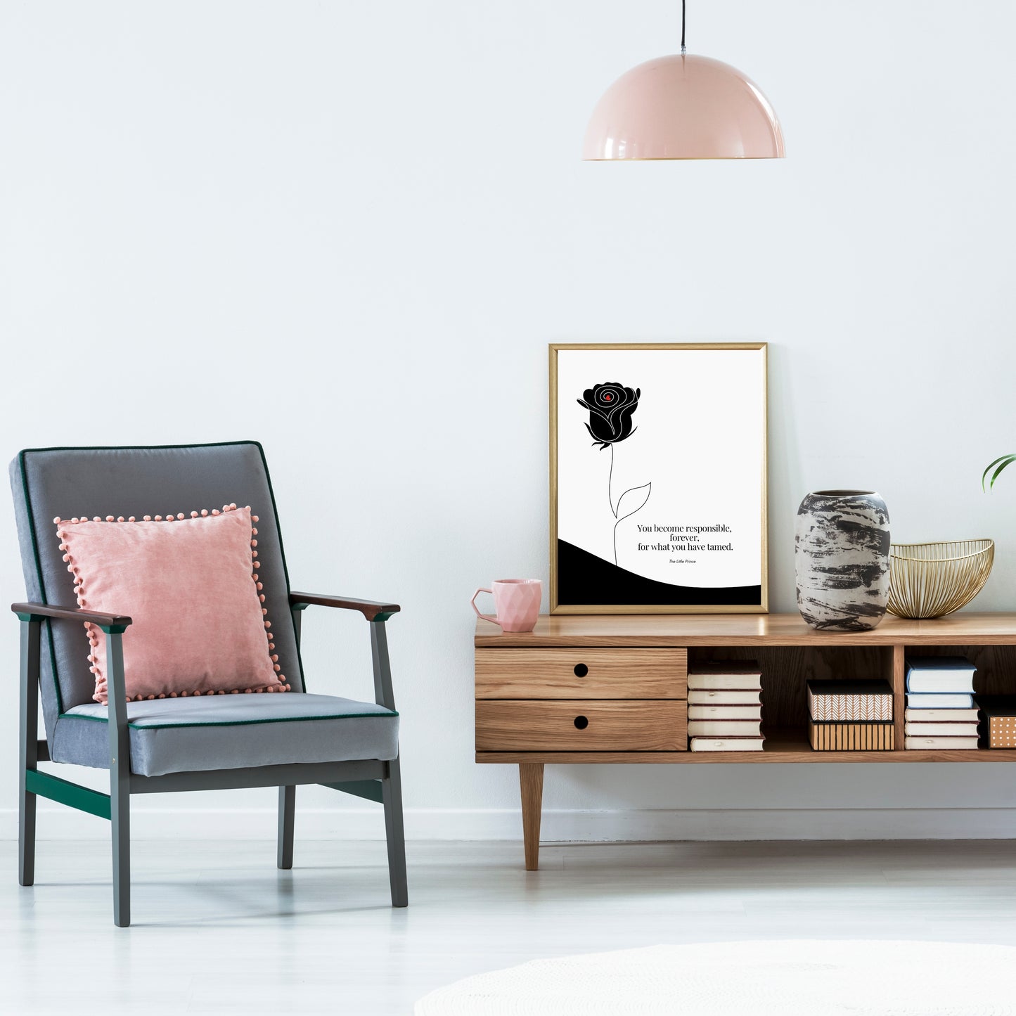 The Little Prince Quote Print -Antoine de Saint-Exupéry Poster