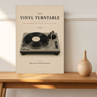 The Vinyl Turntable Poster – 1970s Record Player Wall Art
