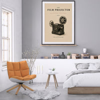 The Film Projector Poster – Vintage Cinema Wall Art