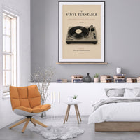 The Vinyl Turntable Poster – 1970s Record Player Wall Art