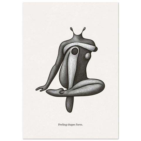 Feeling Shapes Form – Minimalist Abstract Figure Poster