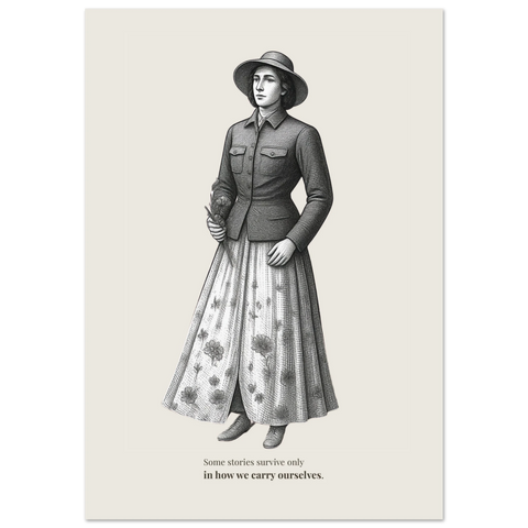 Woman in Military Jacket Poster – Identity Wall Art